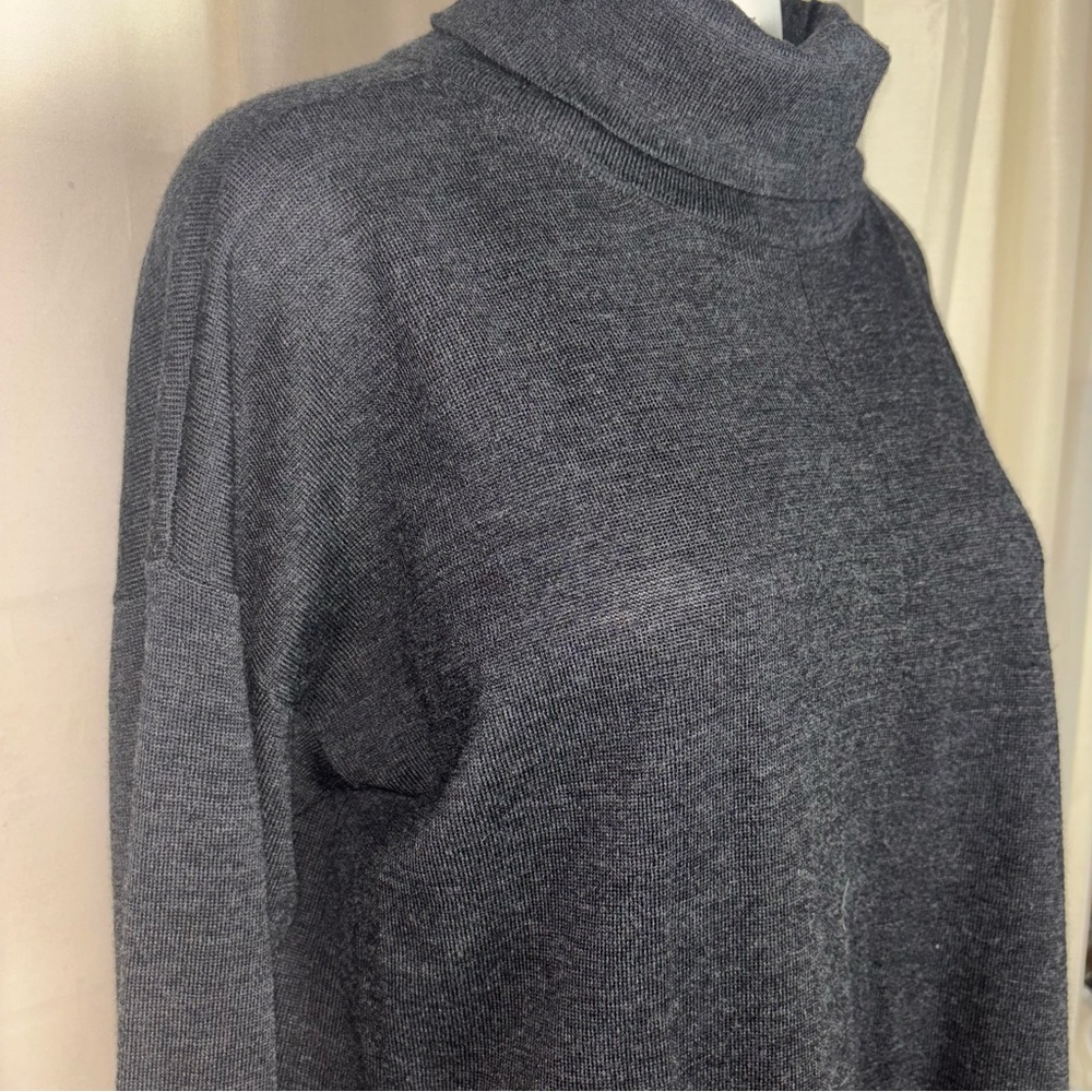 Eileen Fisher Italian Merino Wool Turtleneck Sweater - Picture 3 of 14
